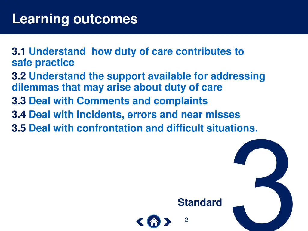 learning outcomes