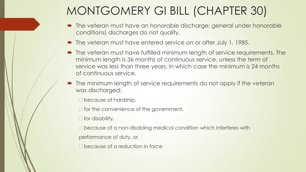 montgomery gi bill chapter 30