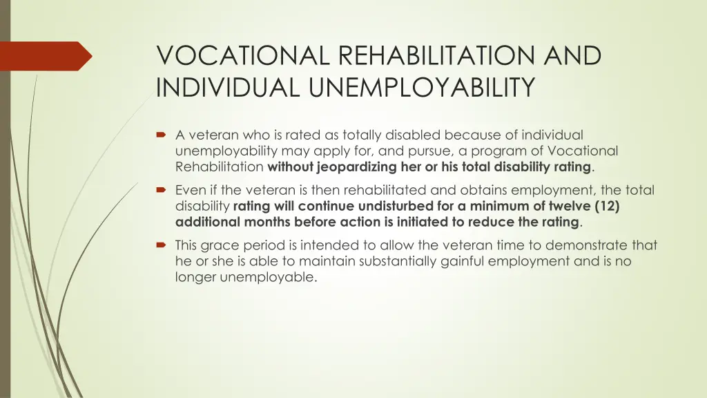 vocational rehabilitation and individual