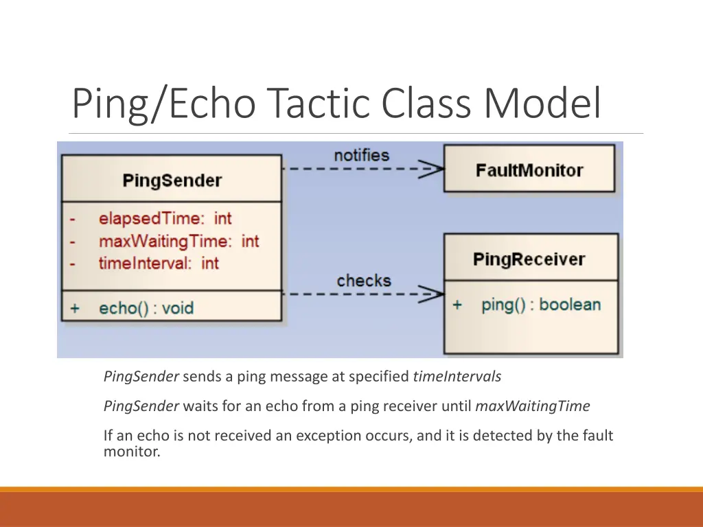 ping echo tactic class model