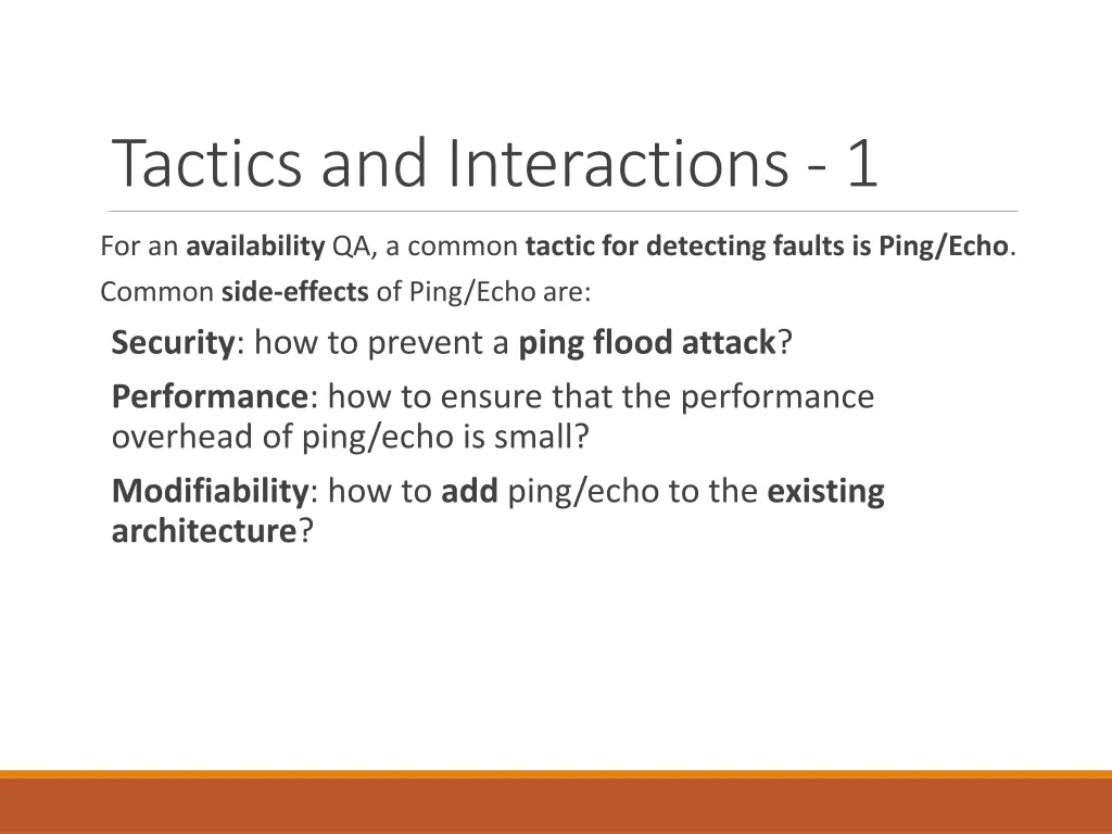 tactics and interactions 1