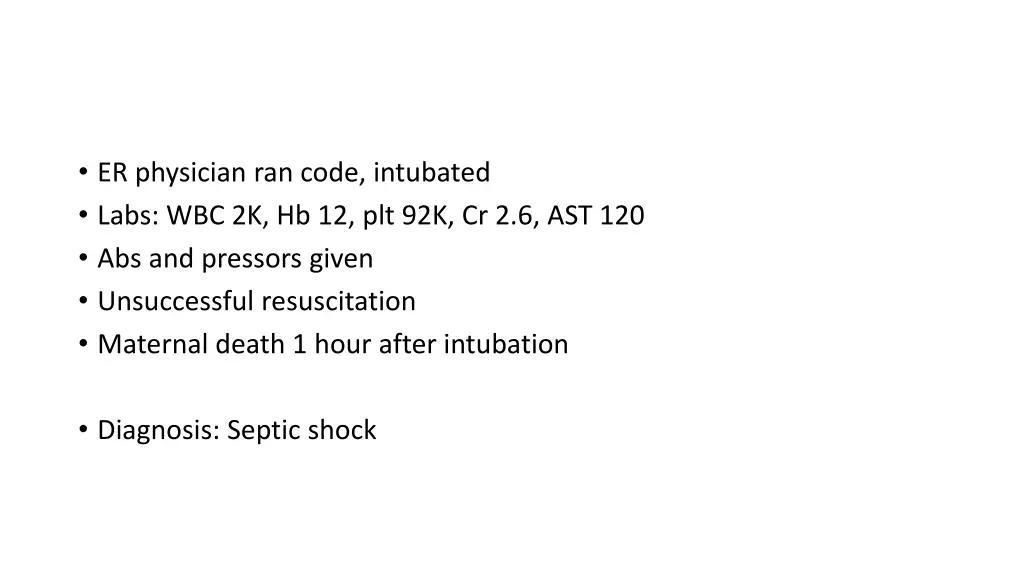 er physician ran code intubated labs