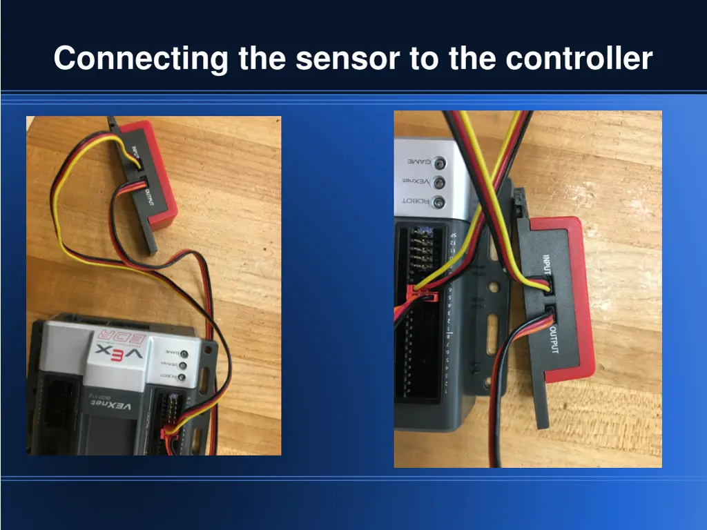 connecting the sensor to the controller