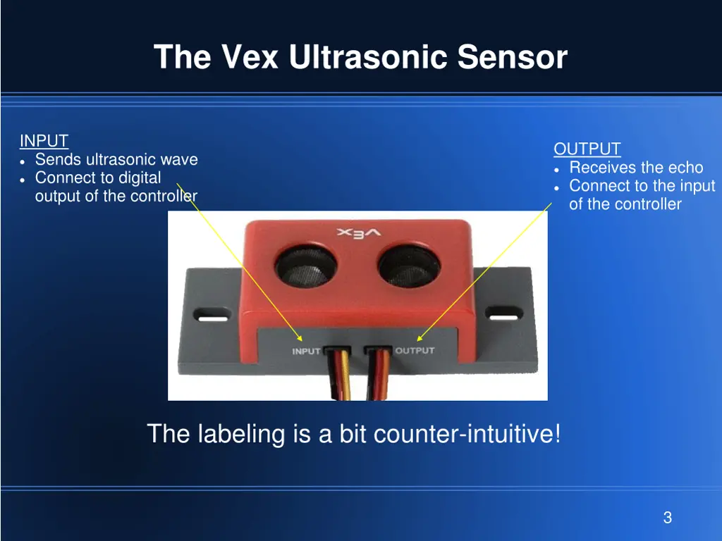 the vex ultrasonic sensor