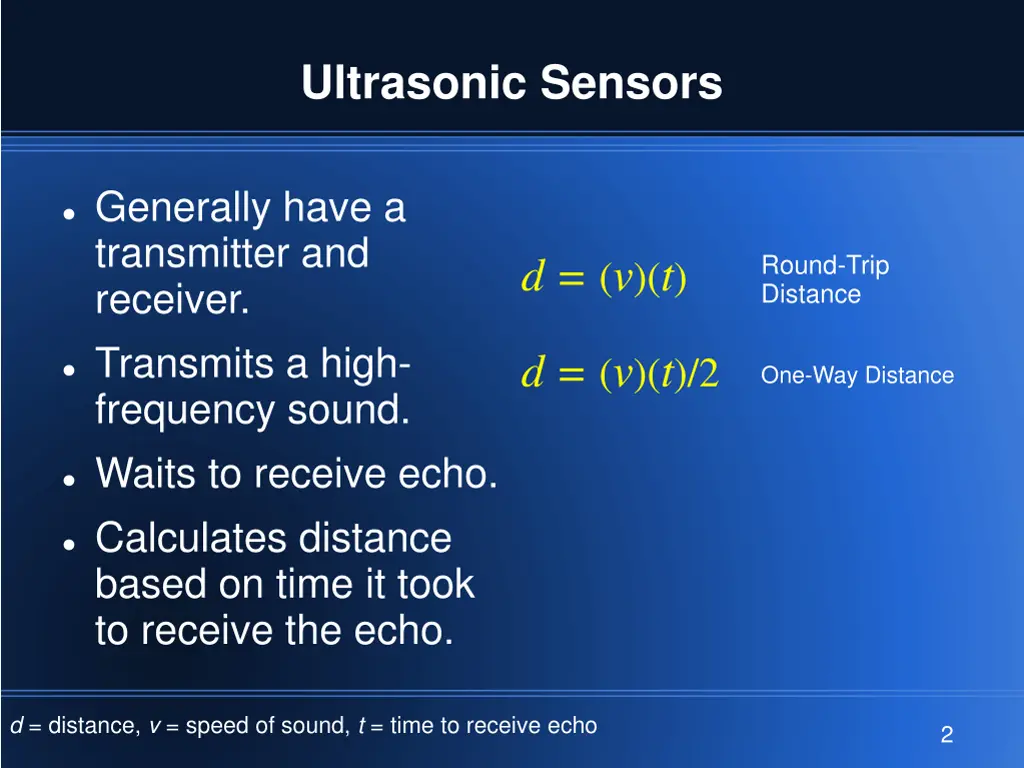 ultrasonic sensors