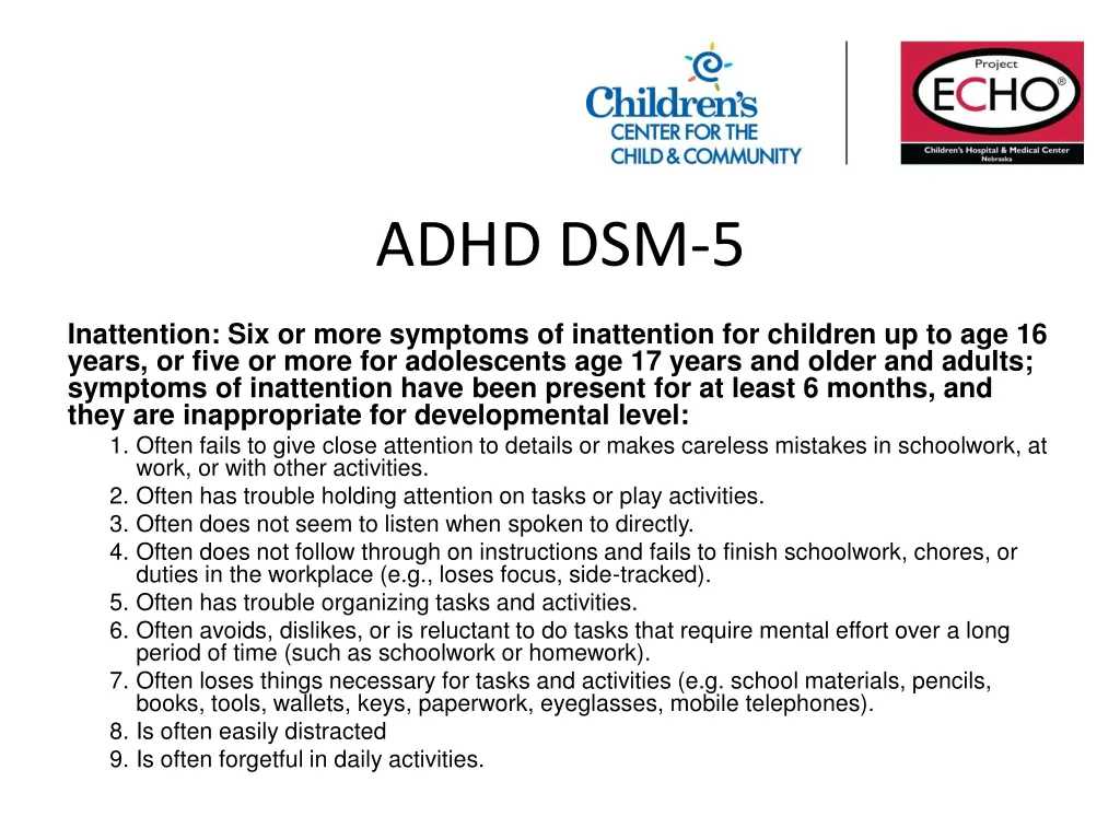 adhd dsm 5