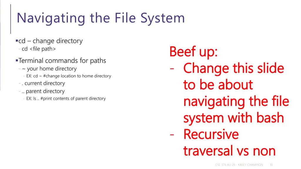 navigating the file system