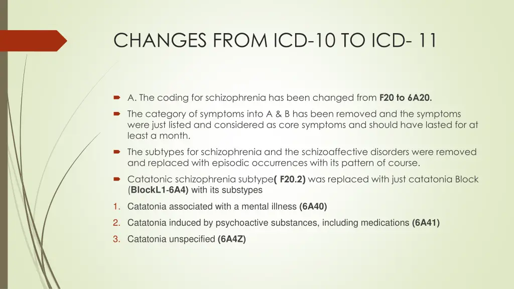 changes from icd 10 to icd 11