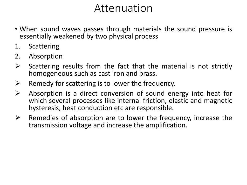 attenuation