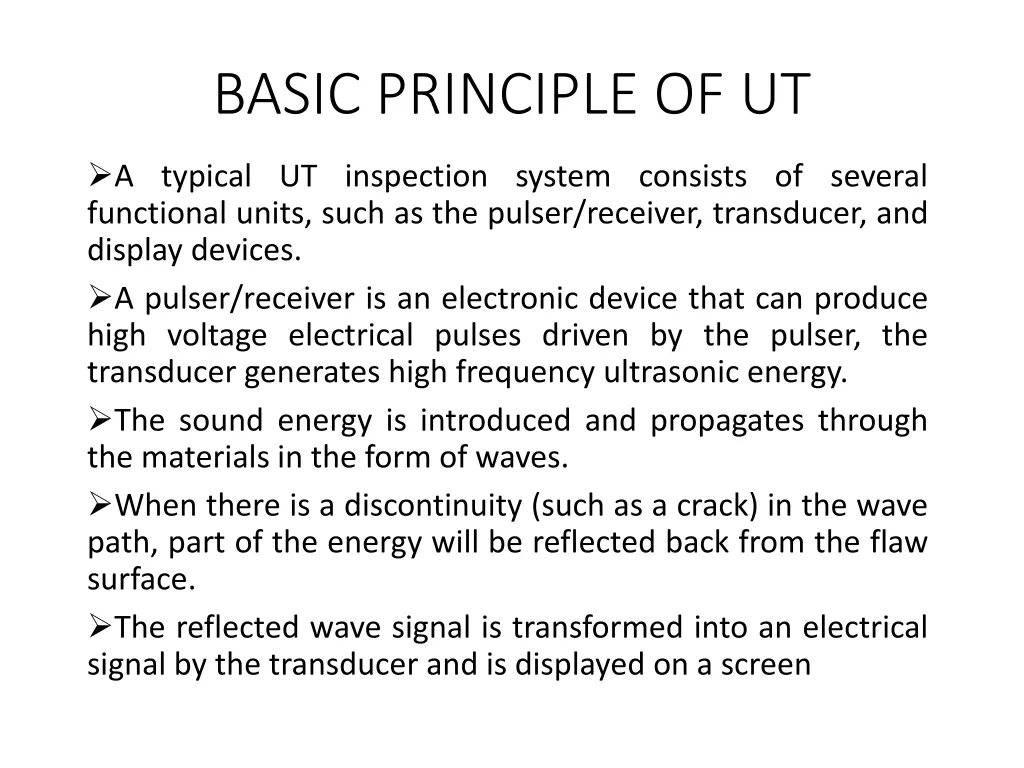 basic principle of ut