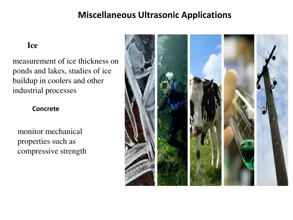 miscellaneous ultrasonic applications