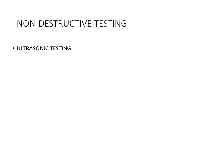 non destructive testing