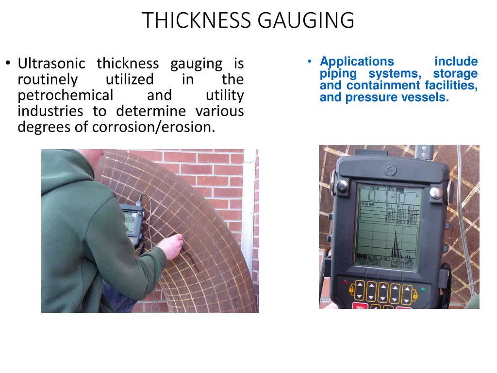 thickness gauging