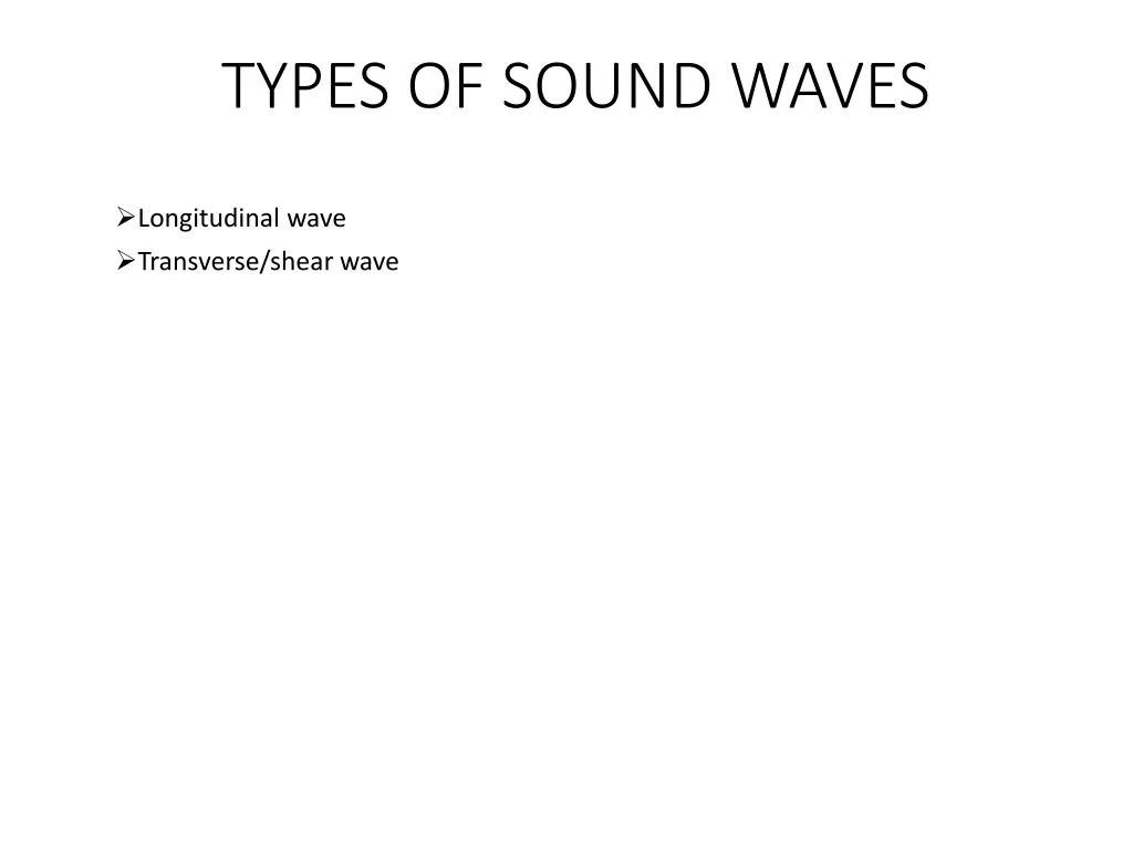 types of sound waves