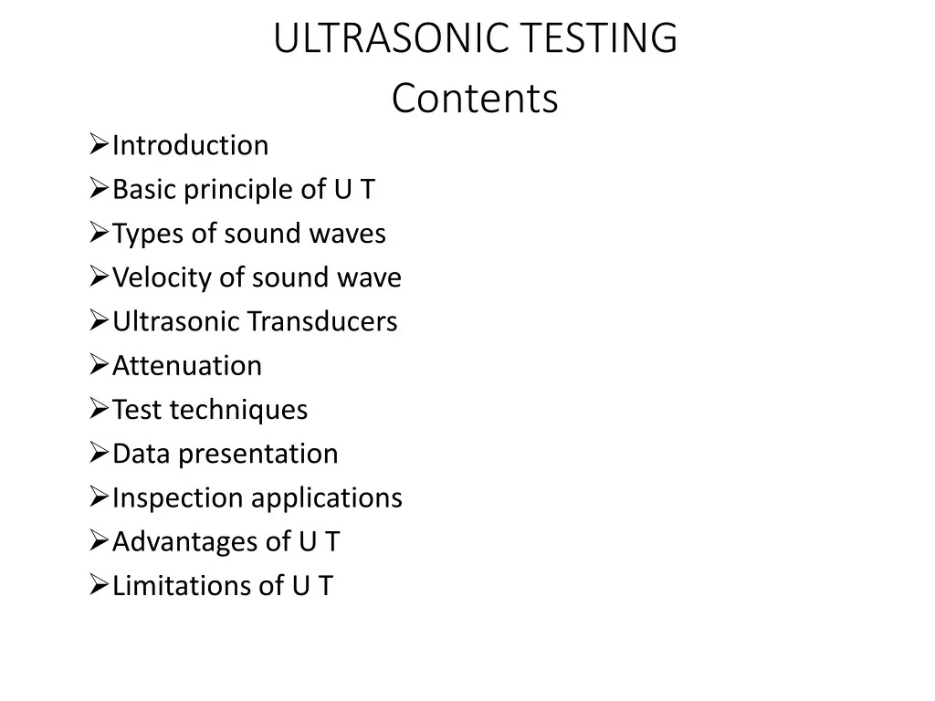 ultrasonic testing contents introduction basic