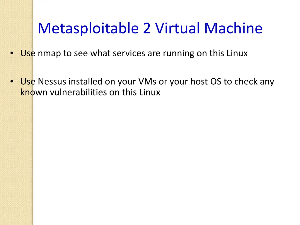 metasploitable 2 virtual machine 1