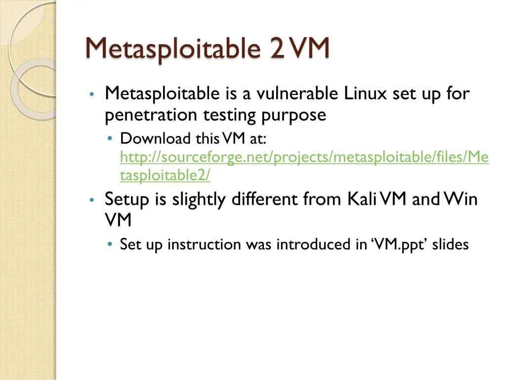 metasploitable 2 vm