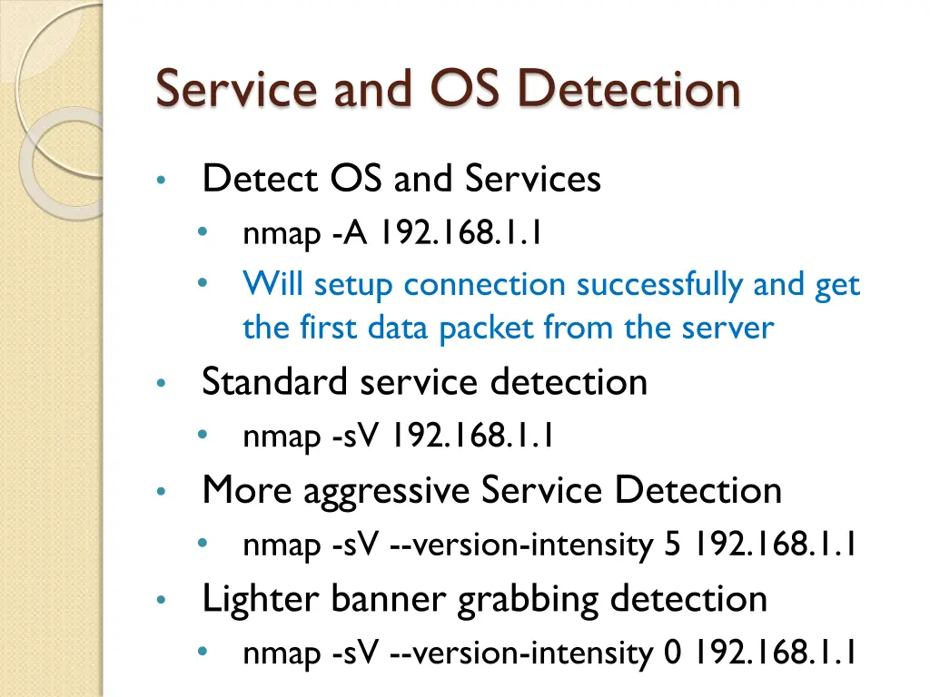 service and os detection