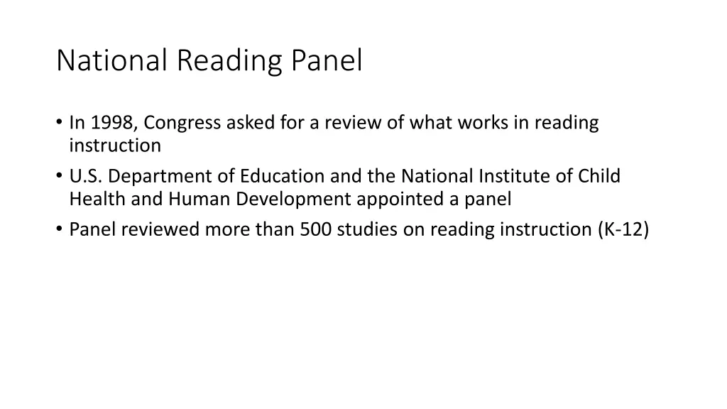 national reading panel