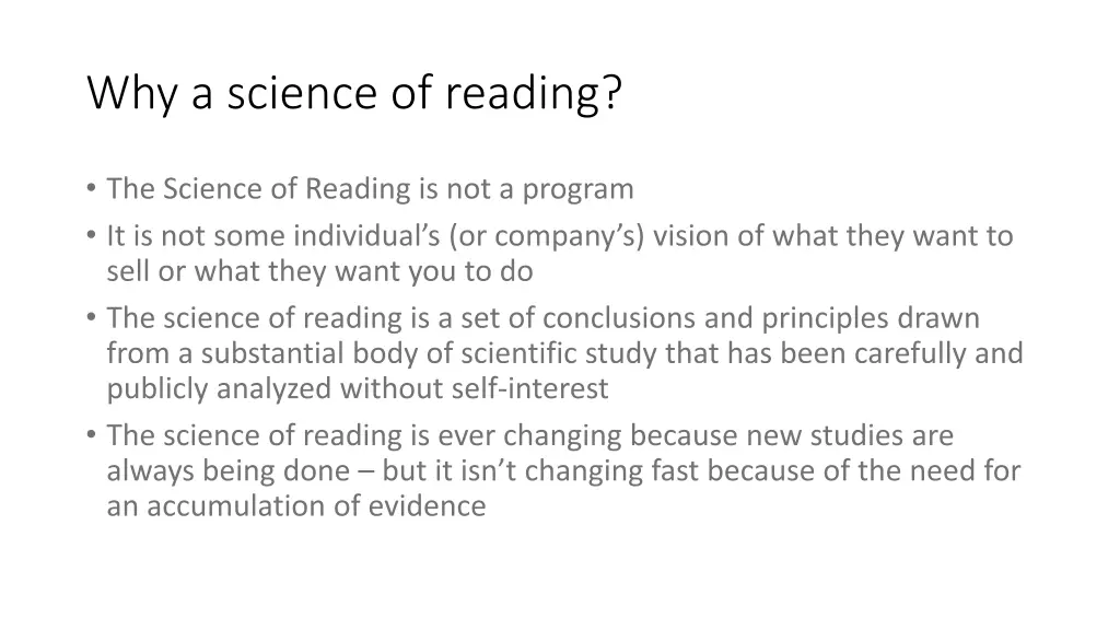 why a science of reading 1