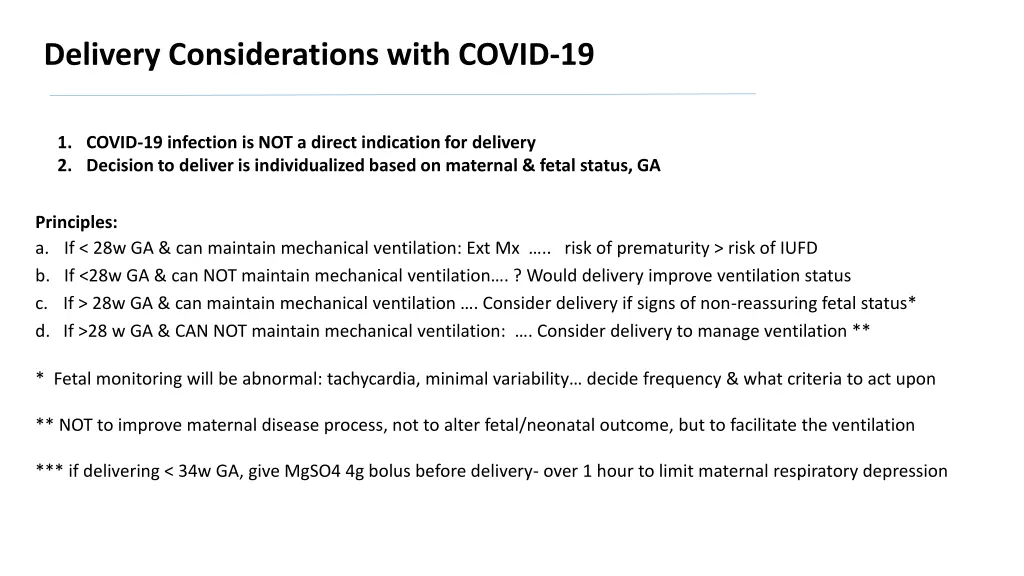 delivery considerations with covid 19