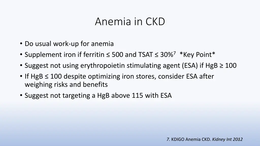 anemia in ckd