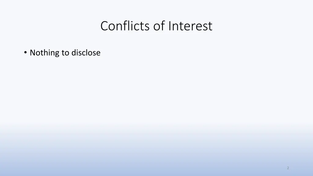 conflicts of interest