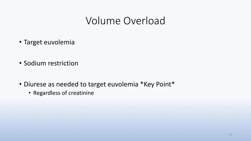 volume overload