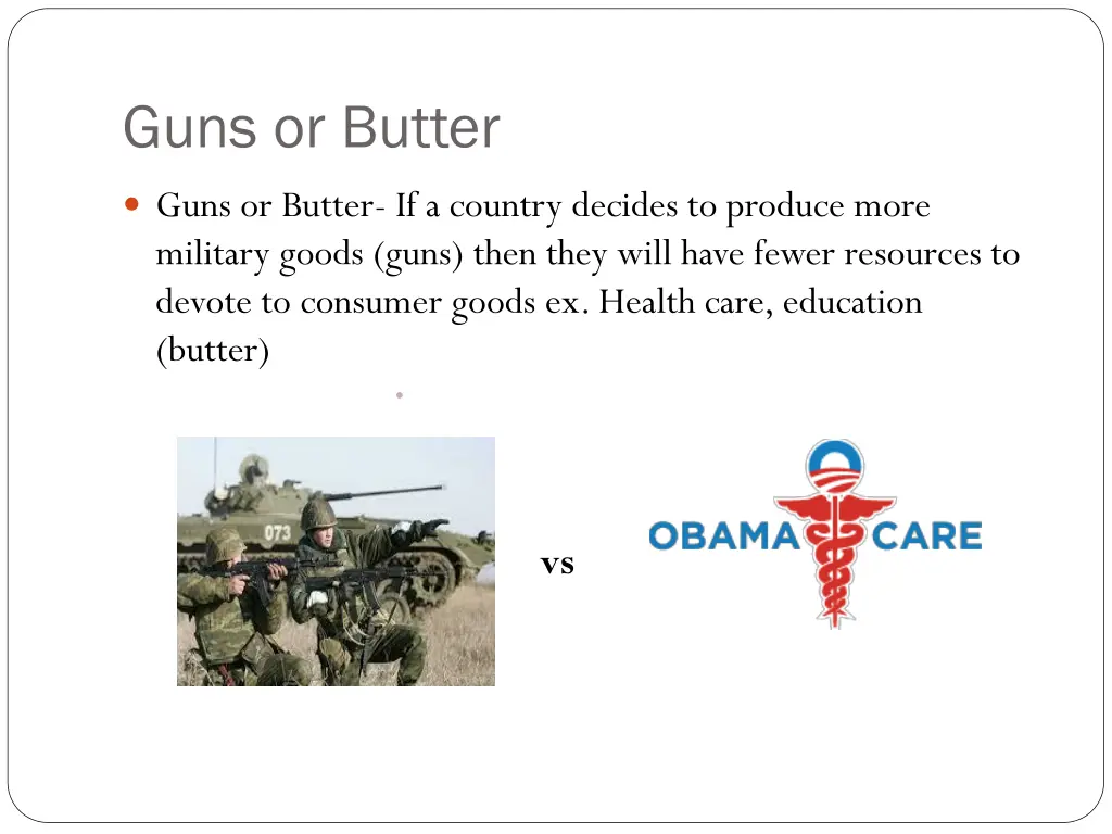 guns or butter