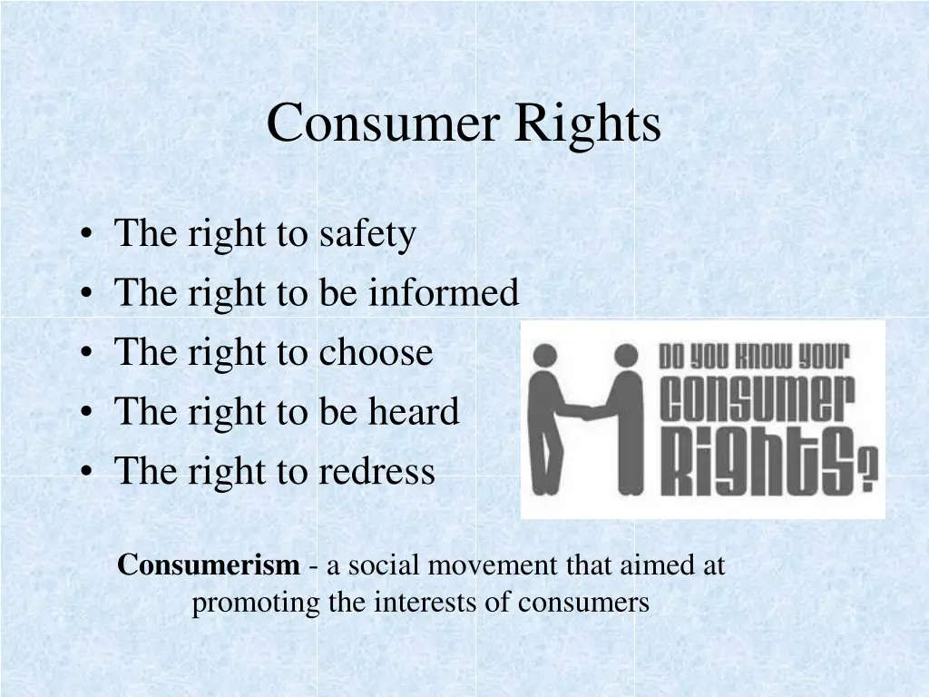 consumer rights