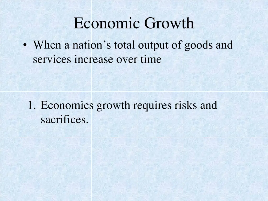 economic growth