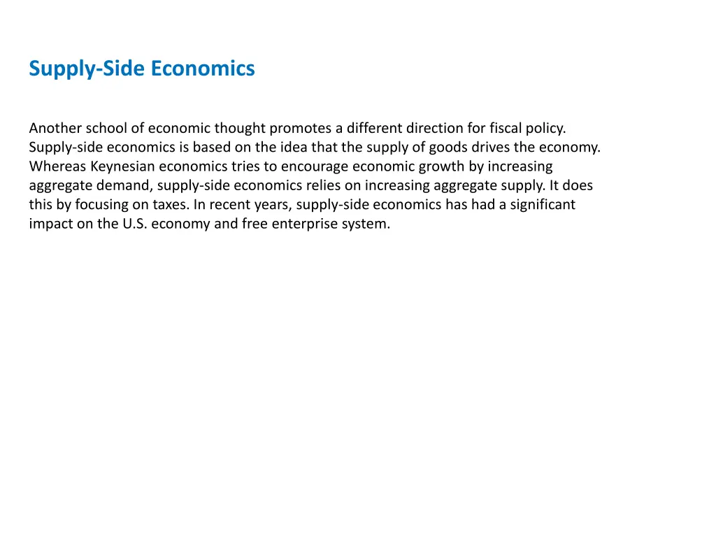 supply side economics