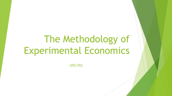 the methodology of experimental economics