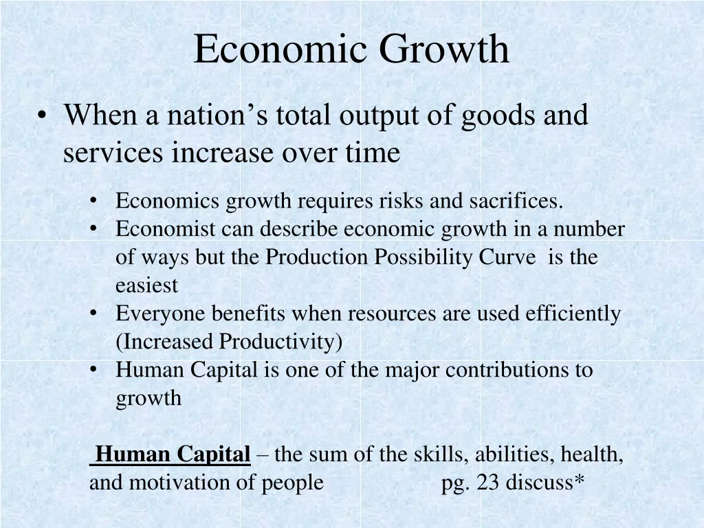 economic growth