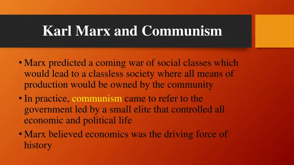 karl marx and communism 1