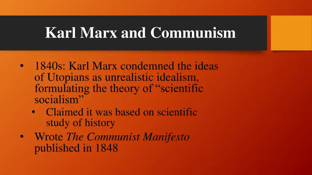 karl marx and communism