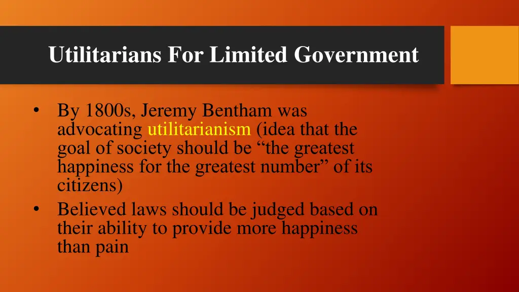 utilitarians for limited government