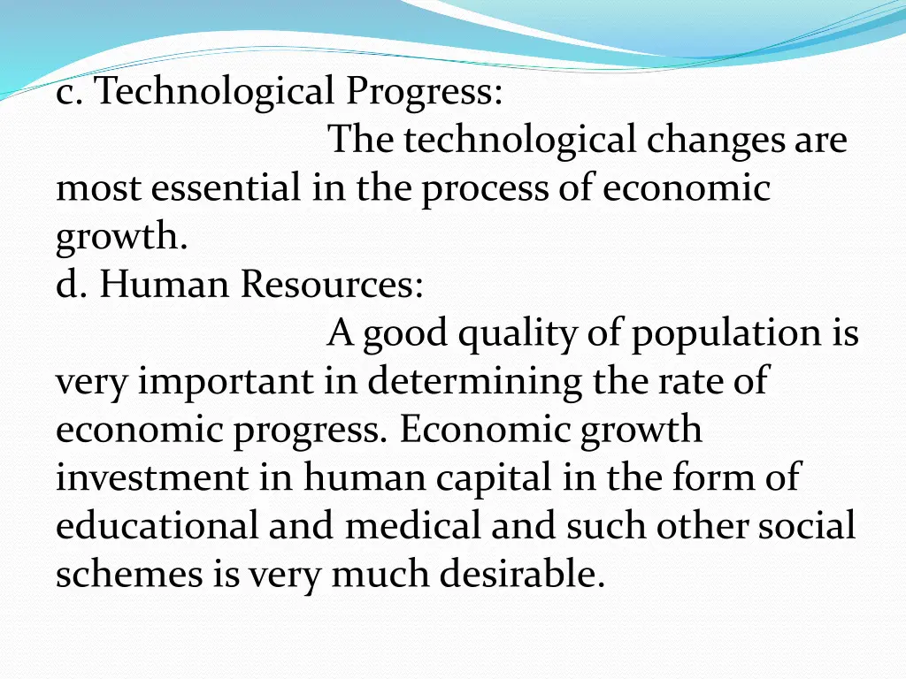 c technological progress most essential