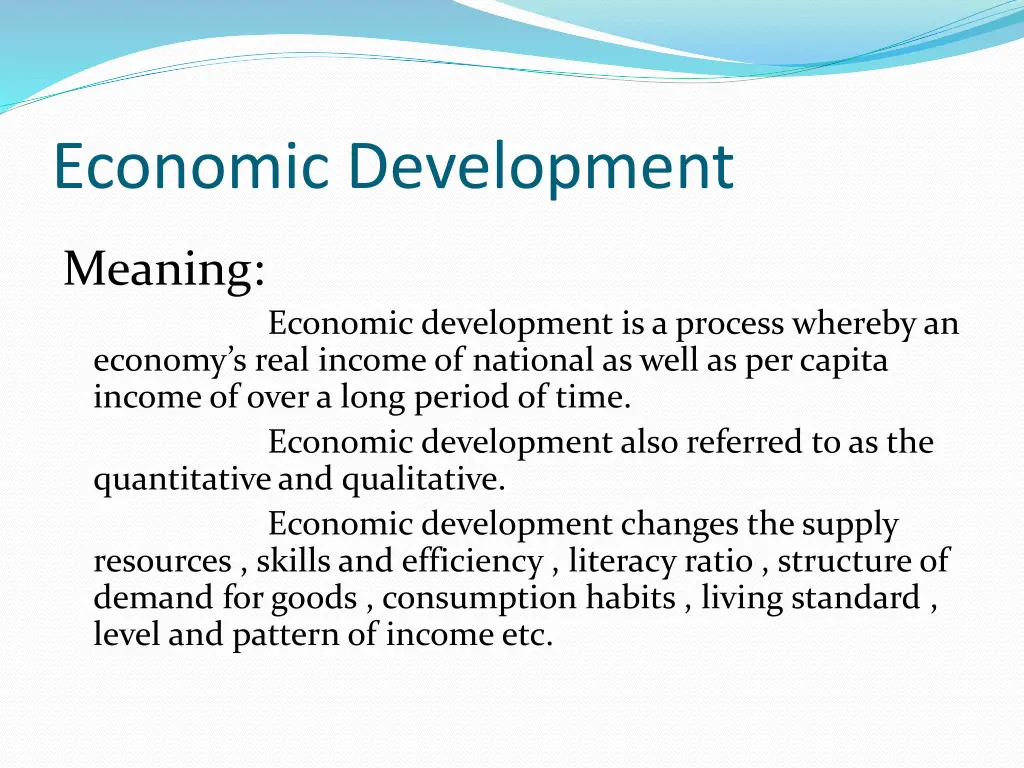 economic development