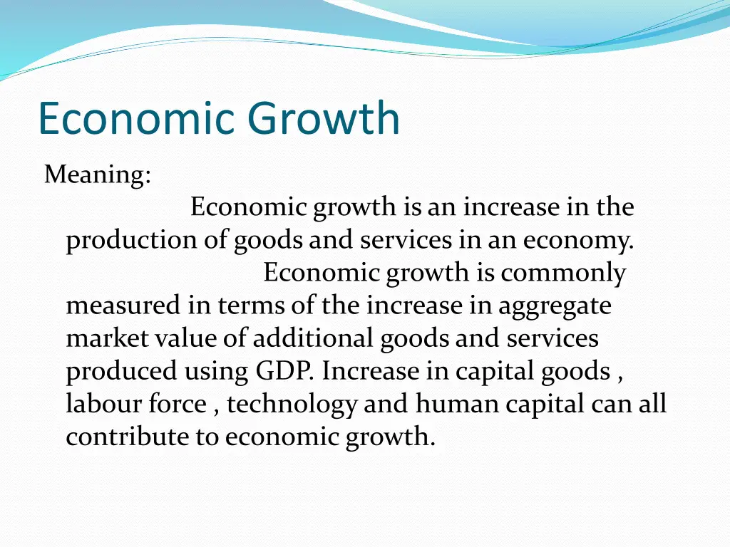 economic growth