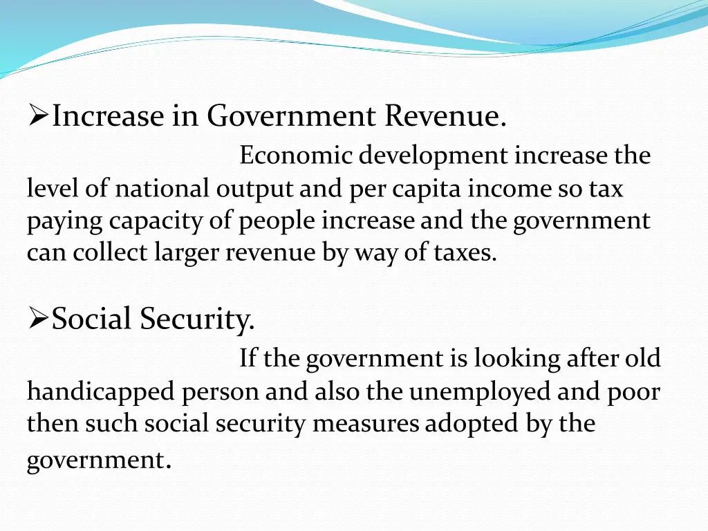 increase in government revenue economic