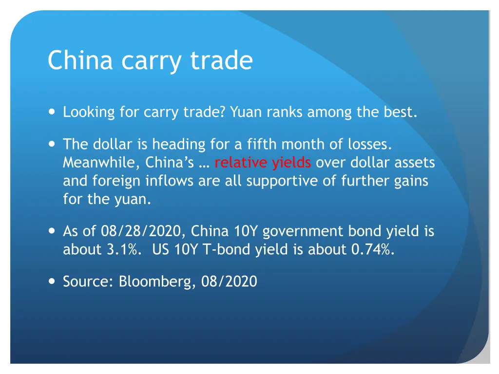 china carry trade