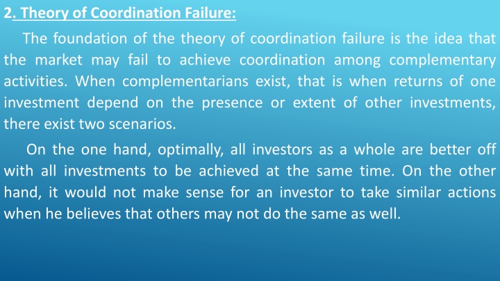 2 theory of coordination failure