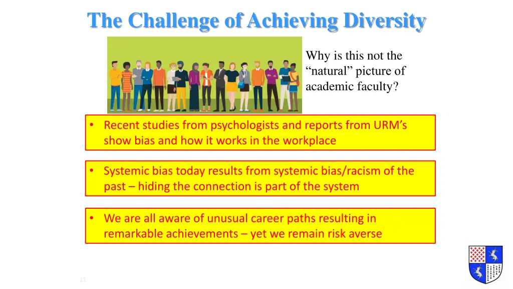 the challenge of achieving diversity 1