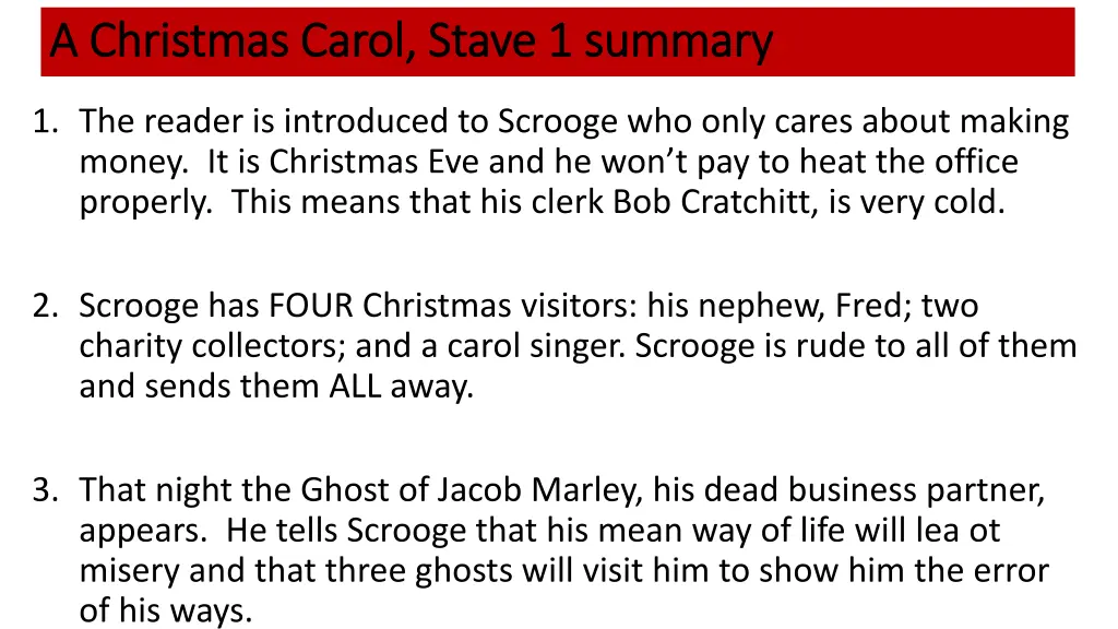 a christmas carol stave 1 summary a christmas