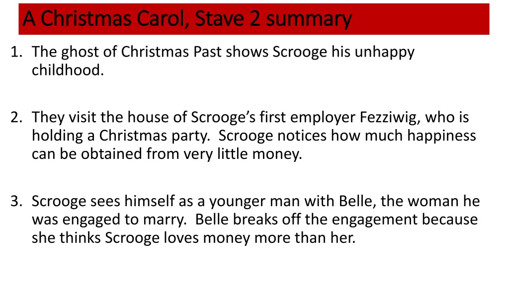 a christmas carol stave 2 summary a christmas