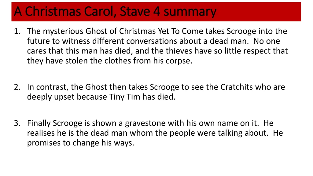 a christmas carol stave 4 summary a christmas