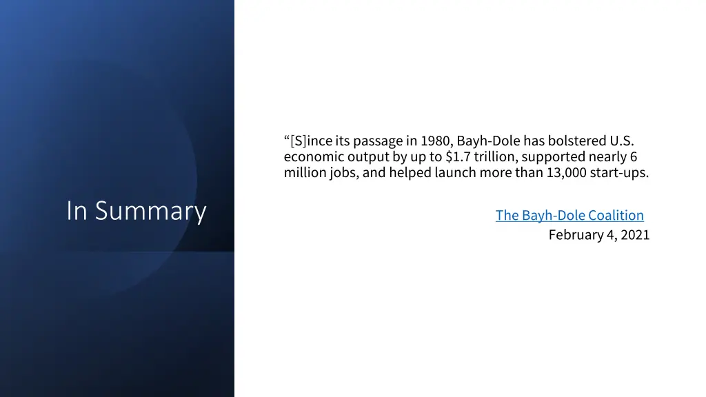 s inceits passage in 1980 bayh dole has bolstered