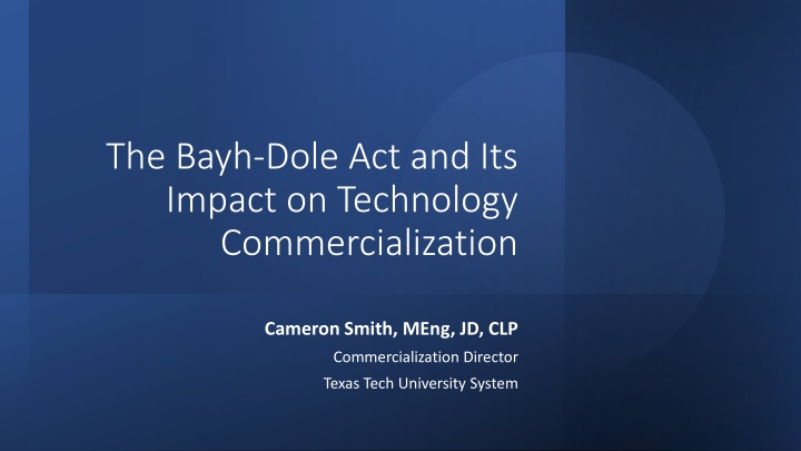 the bayh dole act and its impact on technology