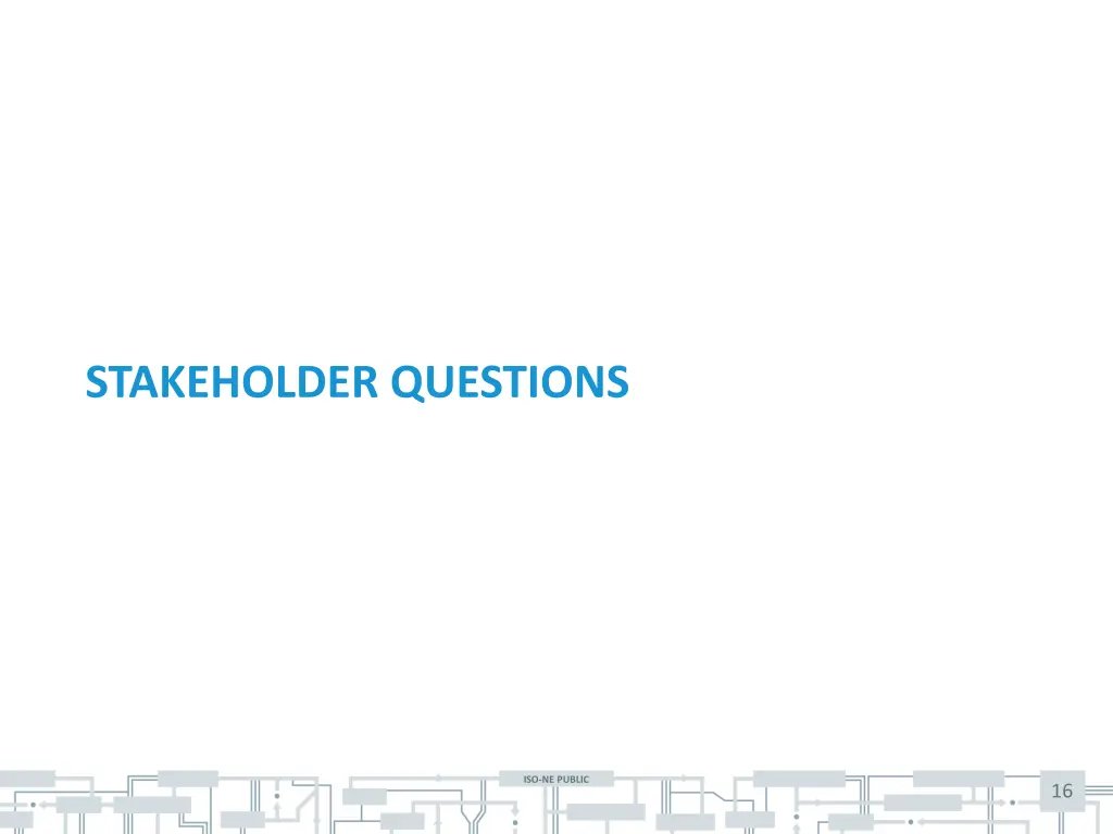 stakeholder questions